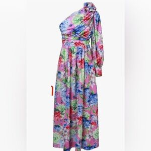 Elegant One Shoulder Floral Dress